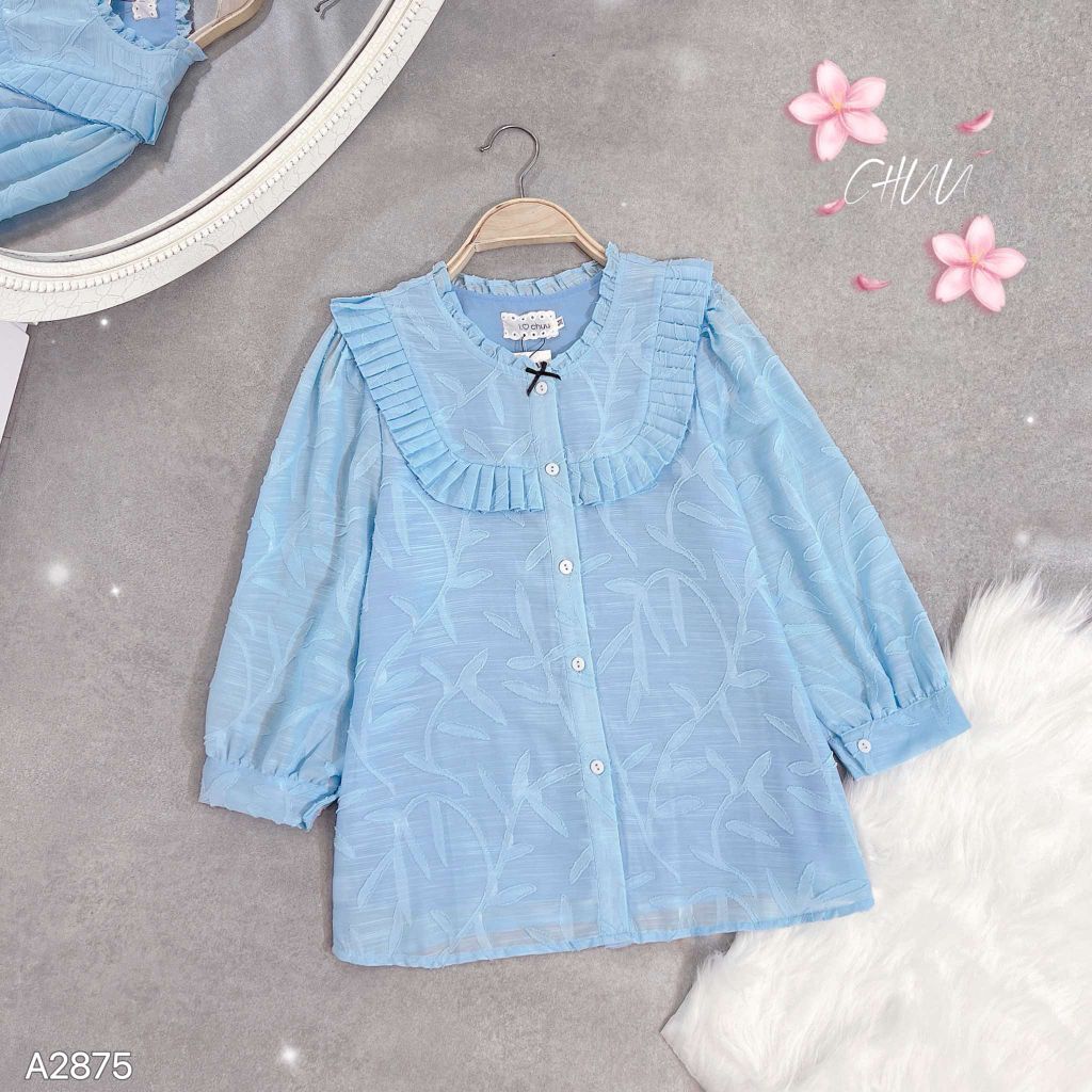 Áo Sơ Mi Lá Trúc Nhỏ A2875