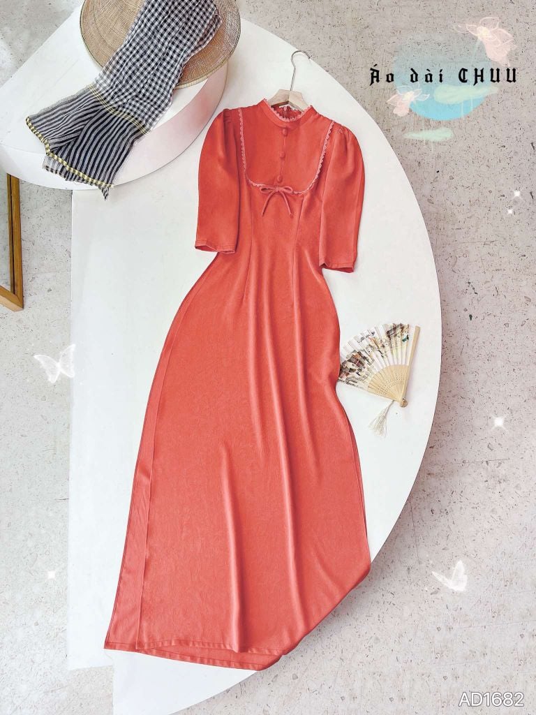 Áo Dài Tằm Gãy Moon+PK AD9001.1682 (áo lẻ)