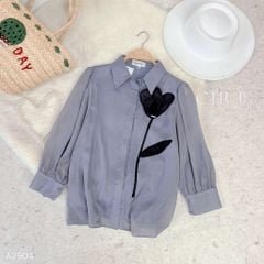 Áo Sơ Mi Hoa Tơ 3 Cánh A2904