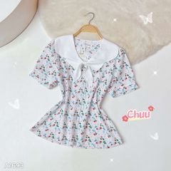 Áo Sơ Mi Cổ Lượn Tai Mèo A1693