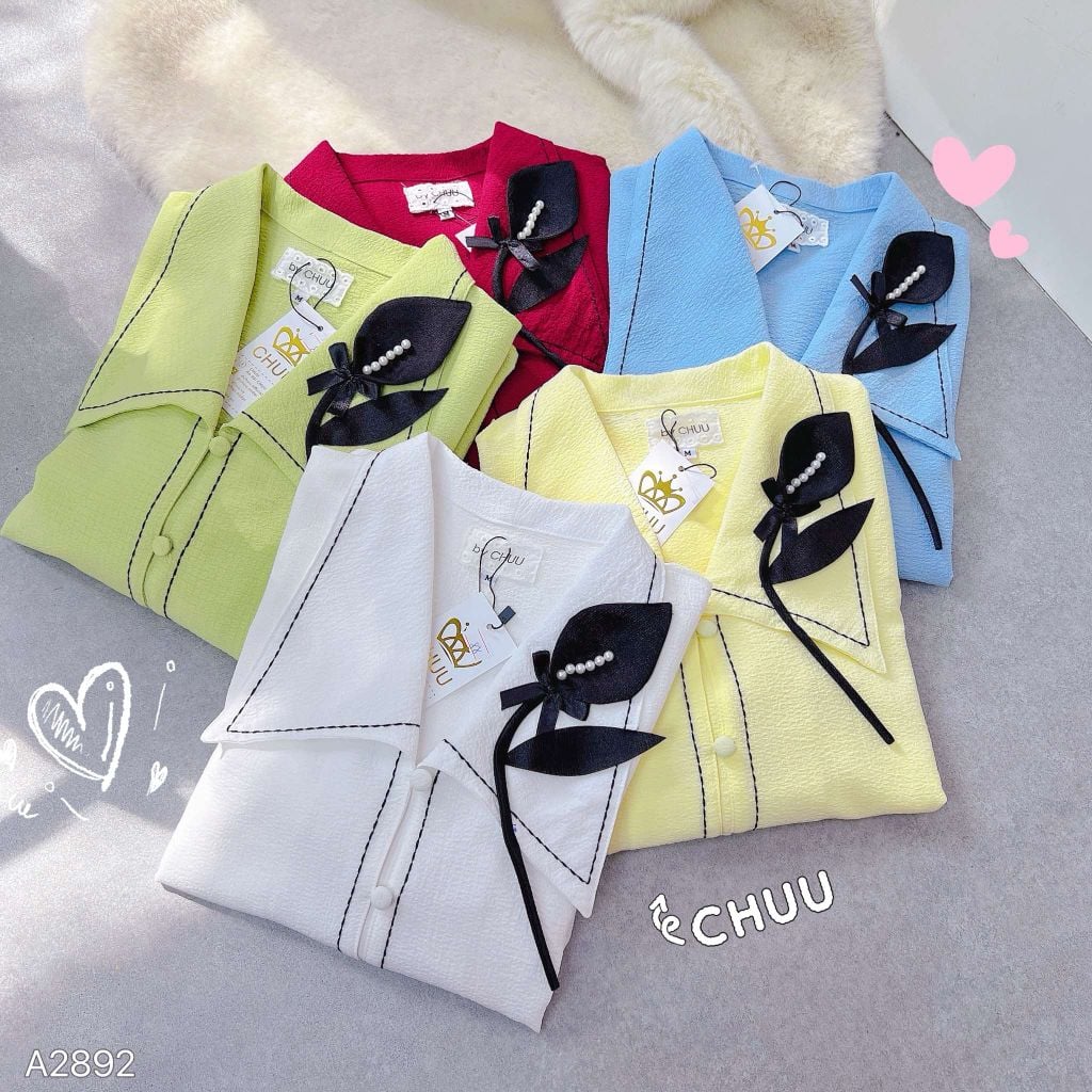 Áo Sơ Mi Tulip Đen A2892