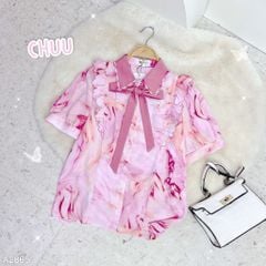 Áo Sơ Mi Cổ Màu Cột Nơ TN (PK) A2865