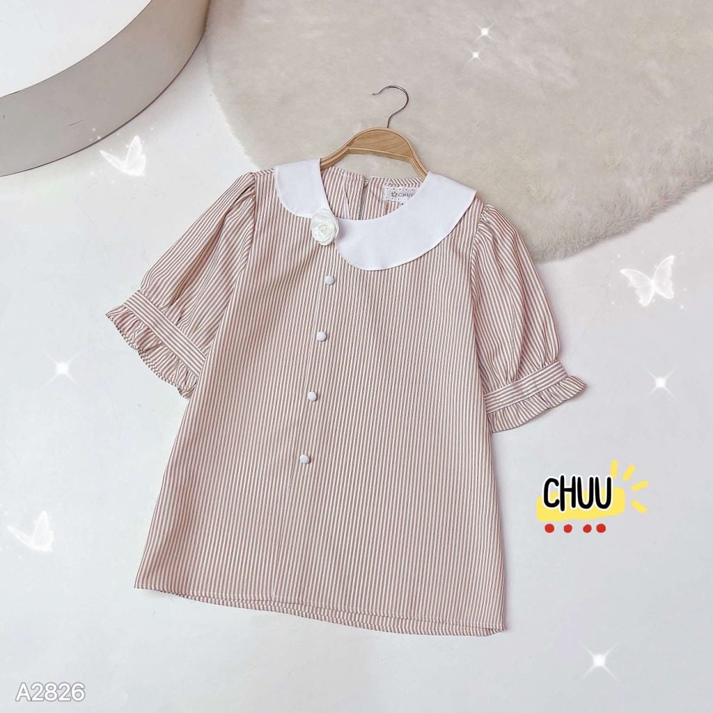 Áo Sọc Tăm Lệch TN A2826