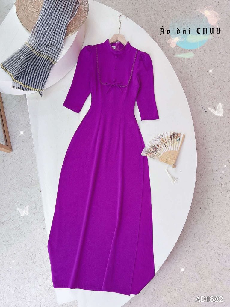 Áo Dài Tằm Gãy Moon+PK AD9001.1682 (áo lẻ)