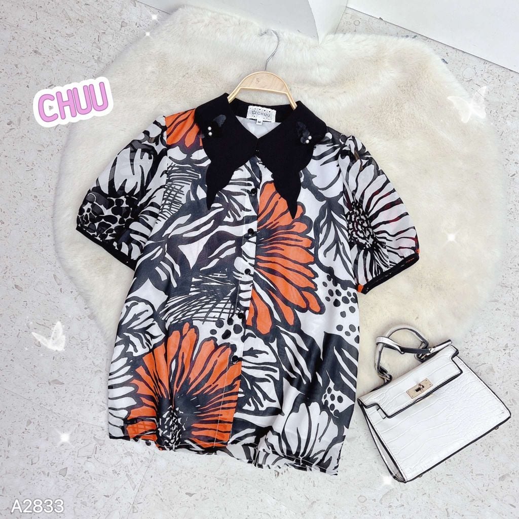 Áo Sơ Mi Cổ Cánh Điệp A2833