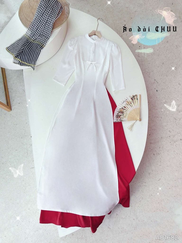 Áo Dài Tằm Gãy Moon+PK AD9001.1682 (áo lẻ)