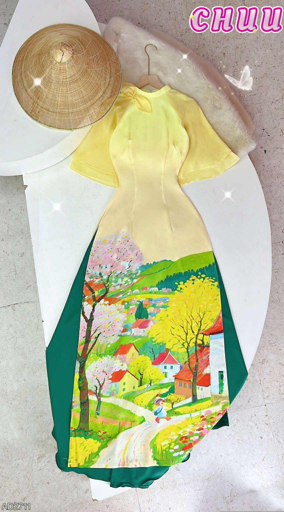 Áo Dài Ngôi Làng Janpan AD2711 (áo lẻ)