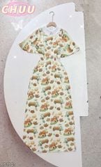 Áo Dài Chén Đĩa Ấm AD9002.1543 (áo lẻ)