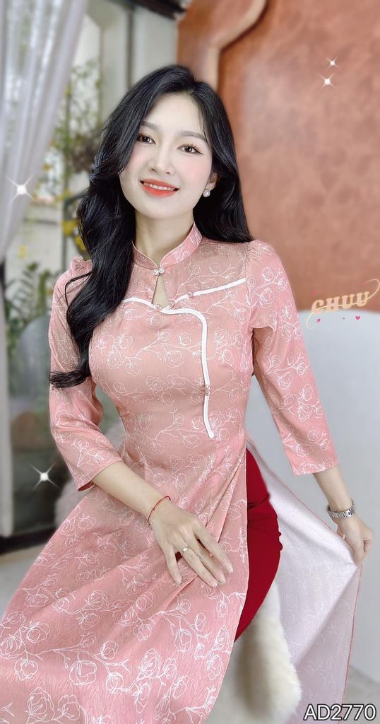 Áo Dài Ánh Hào Đêm AD2770 (áo lẻ)