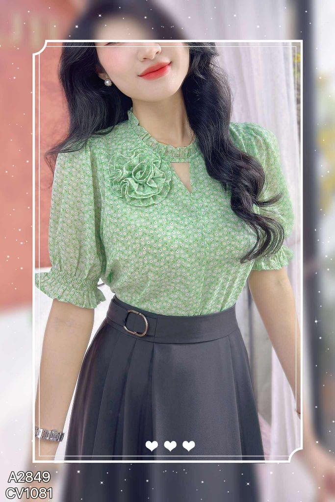 Áo Hoa Giấy Mặt Trăng AT9002.2849