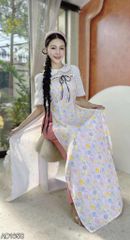 Áo Dài Cổ Sen Tay Tuyết AD9002.1658 (áo lẻ)