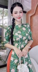 Áo Dài Tiểu Nhi Cổ Li AD1407 (áo lẻ)