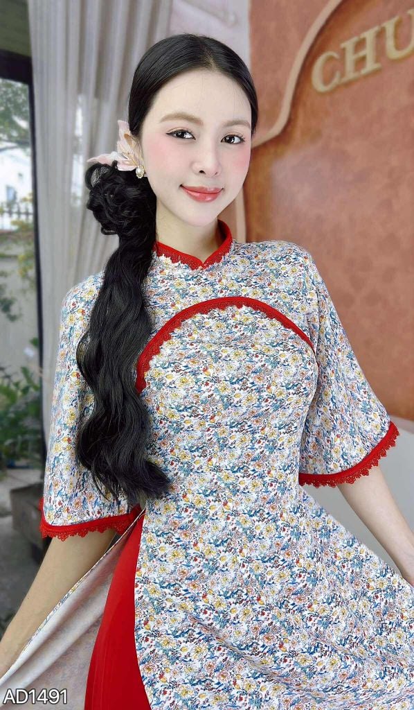 Áo Dài Ren Qúi Nhân AD1491 (áo lẻ)