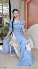 Áo Dài Cổ Vuông Lật AD9002.1532 (áo lẻ)