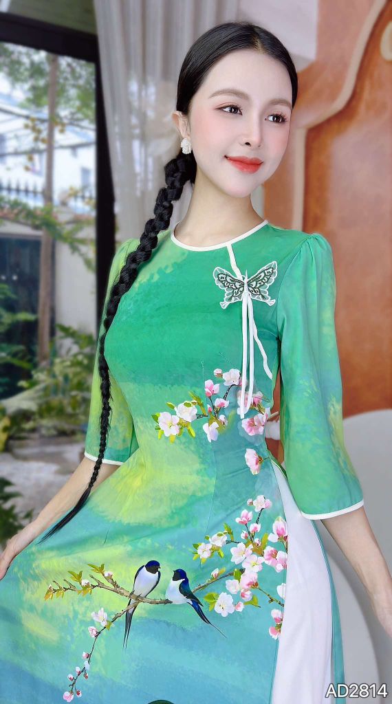 Áo Dài Cô Nương Bướm Kèm Phụ Kiện AD2814 (áo lẻ)