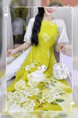 Áo Dài Miu Miu Trắng AD2832 (áo lẻ)