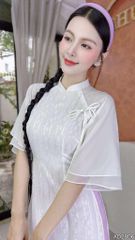 Áo Dài 4 Tà Phượng Hoàng+PK AD9003.2806 (áo lẻ)