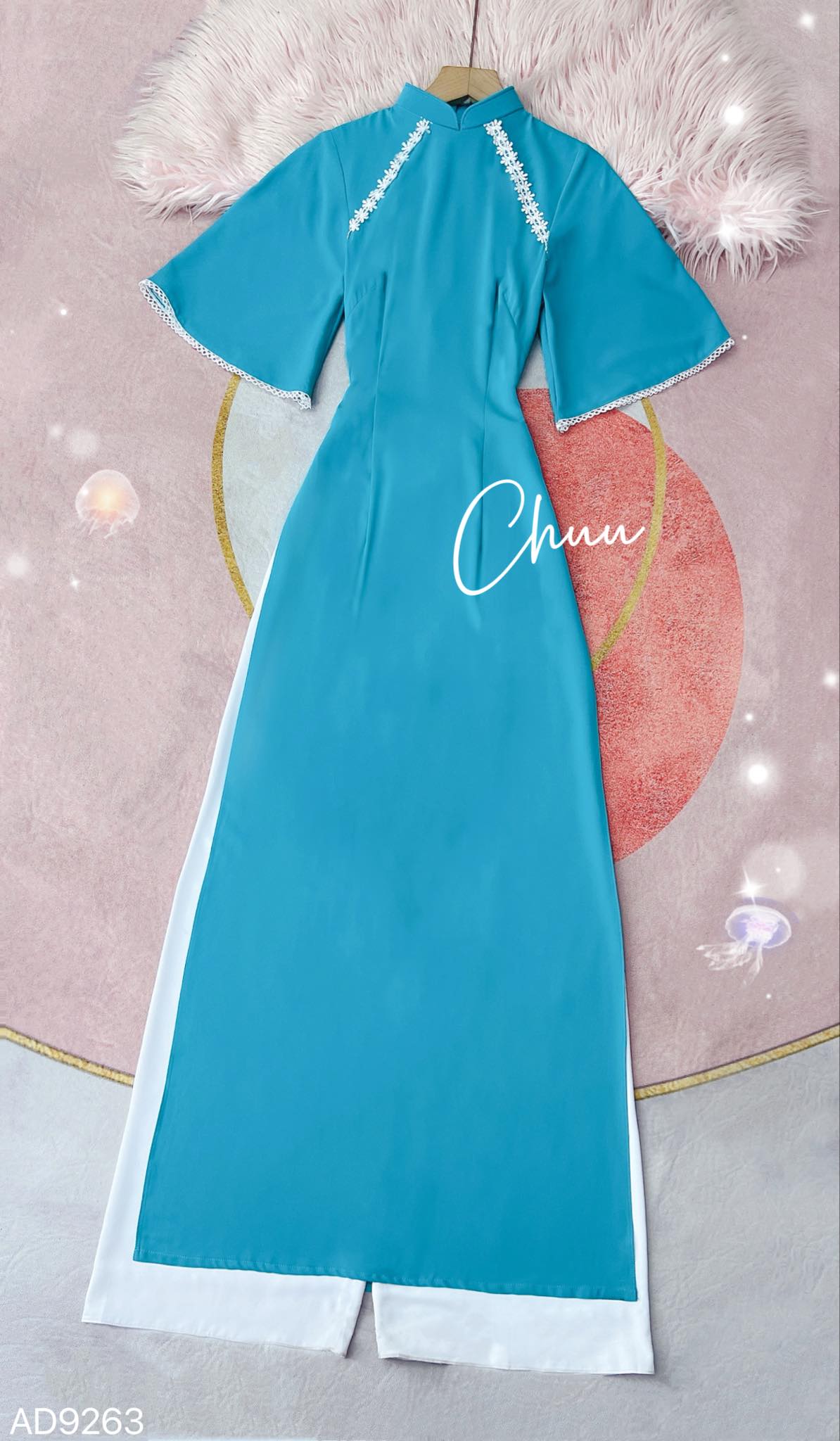 Áo Dài Tay A Ren Vic AD9263 (áo lẻ)