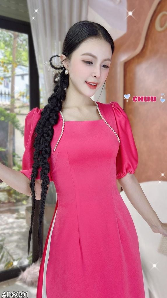 Áo Dài Ngọc Châu Lụa Ướt AD8091 (áo lẻ)