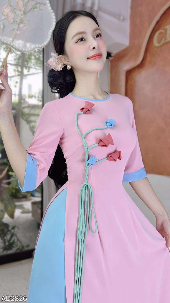 Áo Dài Hoa Snake AD2826 (áo lẻ)