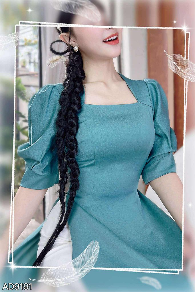 Áo Dài Cổ Nữ Hoàng AD9001.9191 (áo lẻ)