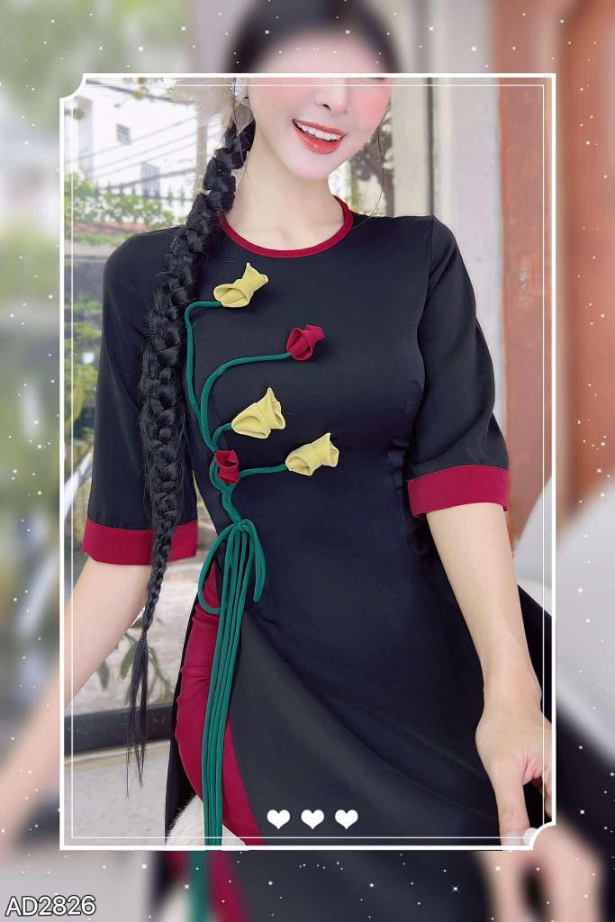 Áo Dài Hoa Snake AD2826 (áo lẻ)