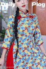 Áo Dài Cánh Hoa Đôi AD2827 (áo lẻ)