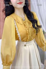 Áo Sơ Mi Tơ Hoa Đá (PK) A2863