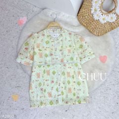 Áo Sơ Mi Ren Eo Ngang AT9002.2860