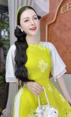 Áo Dài Miu Miu Trắng AD2832 (áo lẻ)