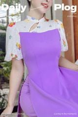 Áo Dài Búp Bê Hoa AD9001.1530 (áo lẻ)