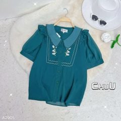 Áo Sơ Mi Hoa Trên Tơ A2905
