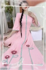 Áo Dài Cảnh Hoa Trời AD2845 (áo lẻ)