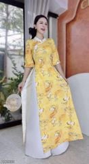 Áo Dài Vân Mây Trắng AD2833 (áo lẻ)