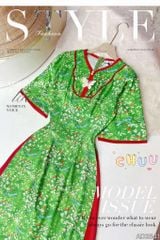 Áo Dài Bướm Trên Cành Hoa AD2841 (áo lẻ)