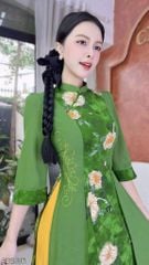 Áo Dài 3 Tà Đóa Liên Hoa AD9003.2836 (áo lẻ)