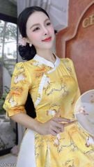 Áo Dài Vân Mây Trắng AD2833 (áo lẻ)