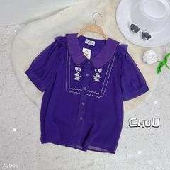 Áo Sơ Mi Hoa Trên Tơ A2905