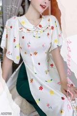 Áo Dài Cổ Sen Huyền My AD9002.2733 (áo lẻ)