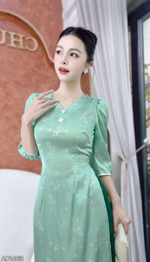 Áo Dài Cổ Sóng Valley AD1463 (áo lẻ)