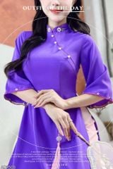 Áo Dài Bông Mai White AD9001.1500 (áo lẻ)