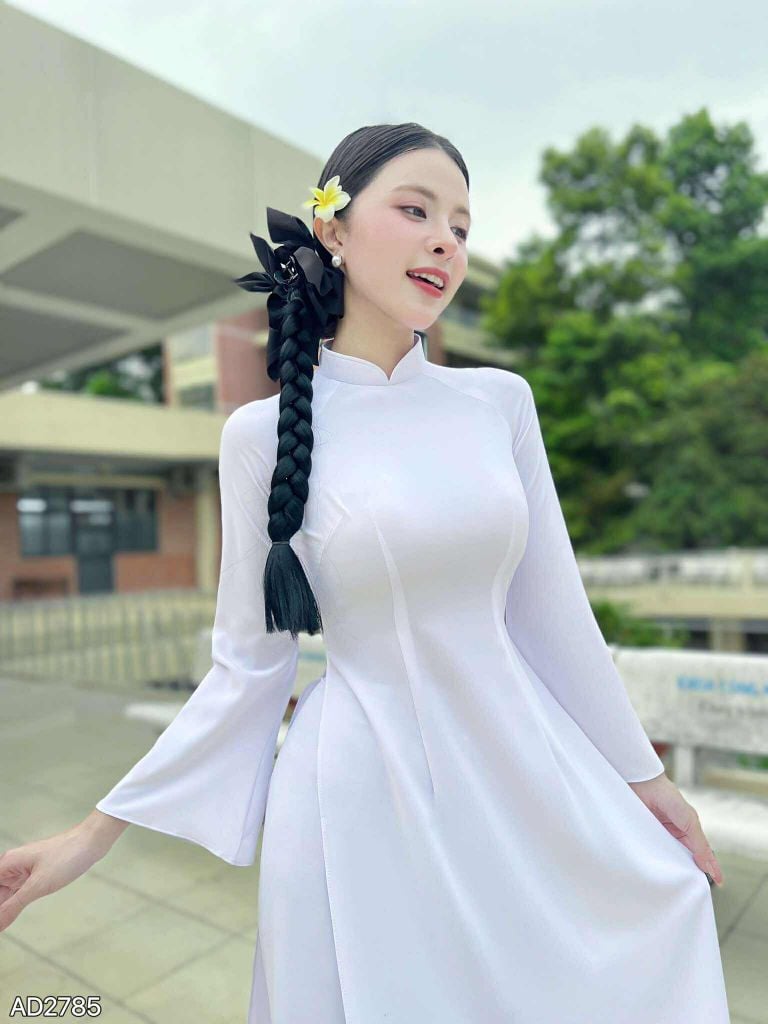 Áo Dài Truyền Thống Tay Xòe AD2785 (áo lẻ)