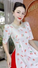 Áo Dài Cổ Hạt Minh Châu AD9002.2725 (áo lẻ)