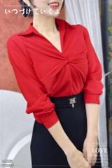 Áo Sơ Mi Xoắn Lụa Lạnh A8226