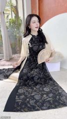 Áo Dài 4 Tà Phượng Hoàng+PK AD9003.2806 (áo lẻ)