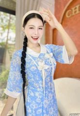 Áo Dài 4 Tà Đài Cát Hoa AD9003.2887 (áo lẻ)