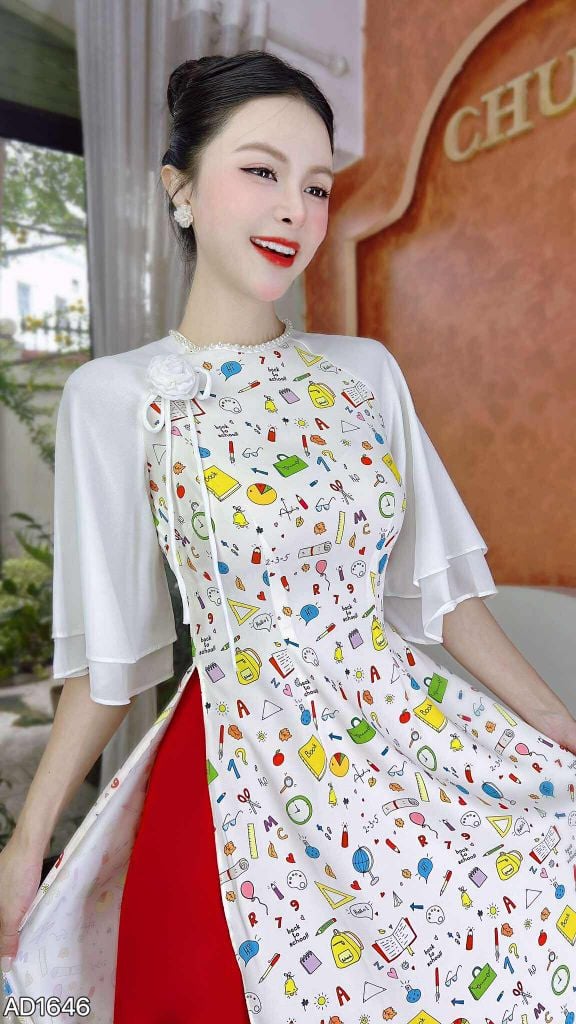 Áo Dài Tay Tơ Music (PK) AD1646 (áo lẻ)