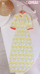 Áo Dài Nơ Nhí Phối Màu AD1318 (áo lẻ)