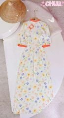 Áo Dài Nơ Nhí Phối Màu AD1318 (áo lẻ)