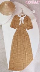 Áo Dài Mắt Cáo Cổ Boi AD2718 (áo lẻ)